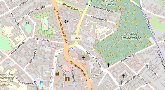 Friseur auf Satellitenbild