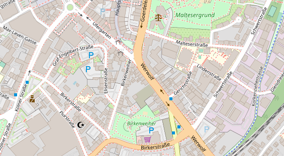 Friseur auf Satellitenbild