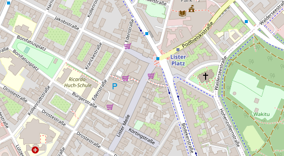 Friseur auf Satellitenbild