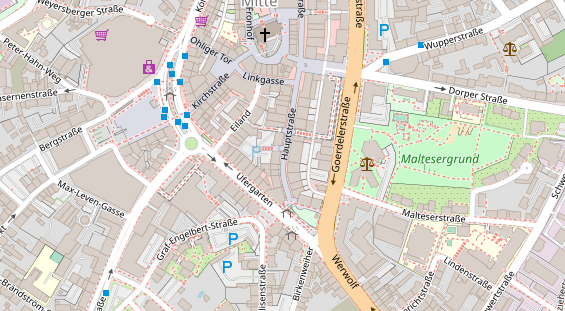 Friseur auf Satellitenbild