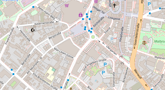 Friseur auf Satellitenbild