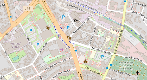 Friseur auf Satellitenbild