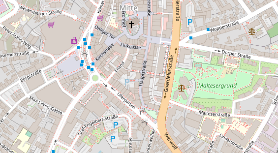 Friseur auf Satellitenbild