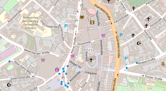 Friseur auf Satellitenbild