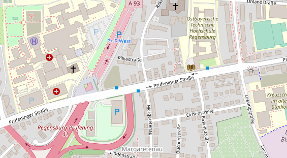 Friseur auf Satellitenbild