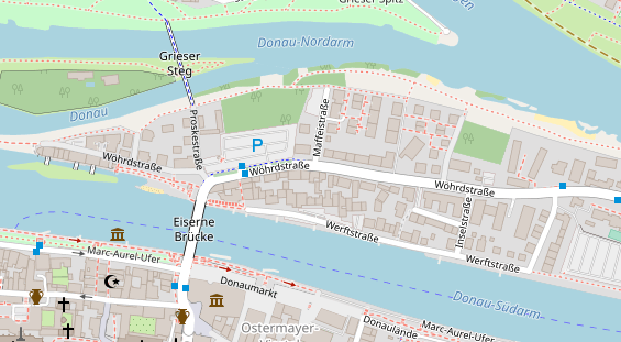 Friseur auf Satellitenbild