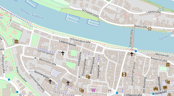 Friseur auf Satellitenbild