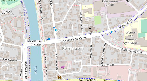 Friseur auf Satellitenbild