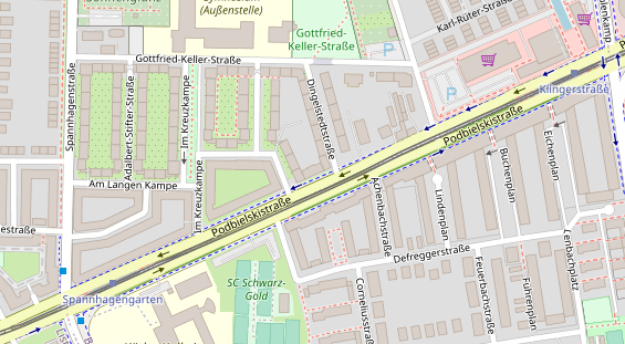 Friseur auf Satellitenbild