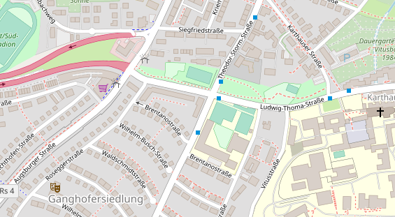 Friseur auf Satellitenbild