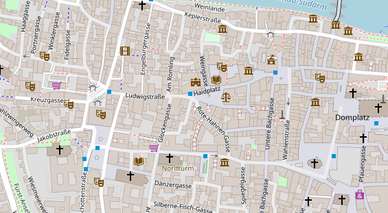 Friseur auf Satellitenbild