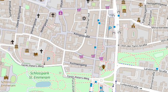 Friseur auf Satellitenbild