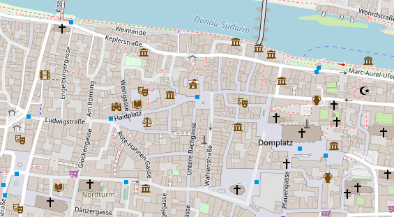 Friseur auf Satellitenbild