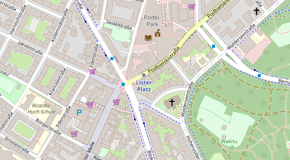 Friseur auf Satellitenbild