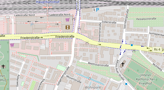 Friseur auf Satellitenbild