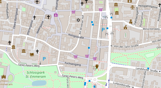 Friseur auf Satellitenbild