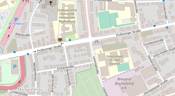 Friseur auf Satellitenbild