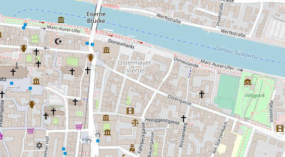 Friseur auf Satellitenbild