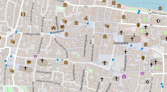 Friseur auf Satellitenbild