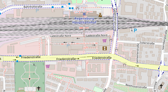 Friseur auf Satellitenbild