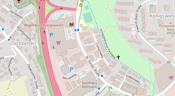 Friseur auf Satellitenbild