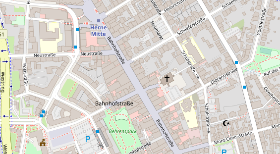 Friseur auf Satellitenbild