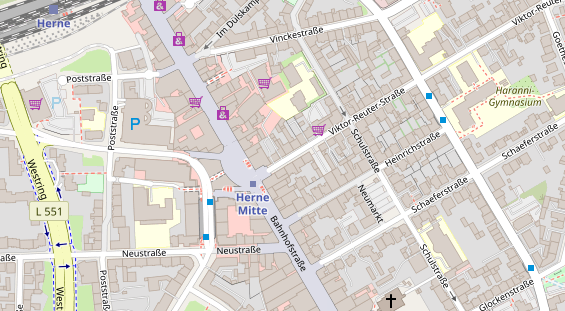 Friseur auf Satellitenbild