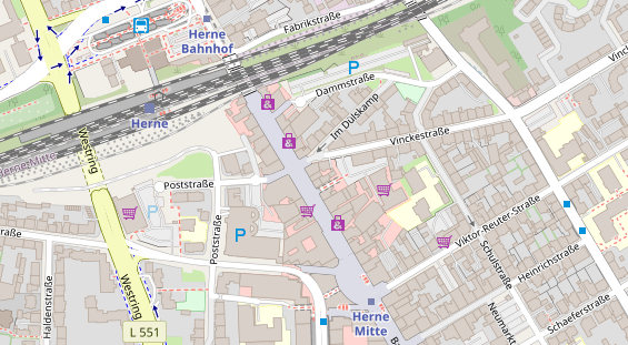 Friseur auf Satellitenbild