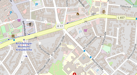 Friseur auf Satellitenbild