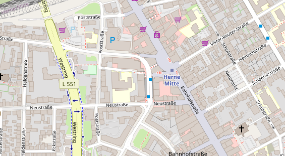 Friseur auf Satellitenbild