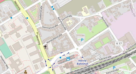 Friseur auf Satellitenbild