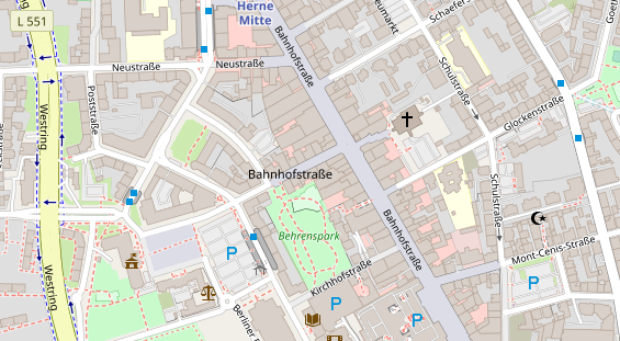 Friseur auf Satellitenbild