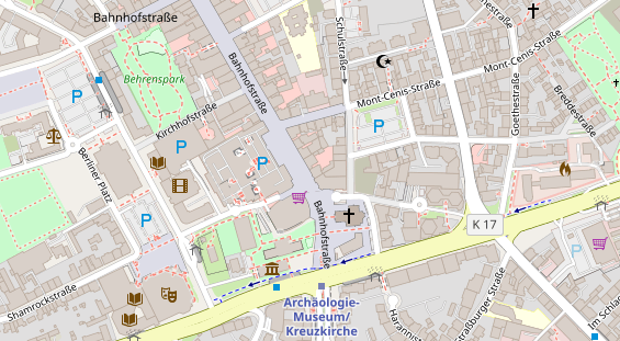 Friseur auf Satellitenbild