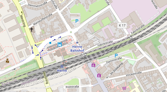 Friseur auf Satellitenbild