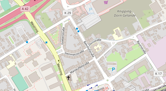 Friseur auf Satellitenbild