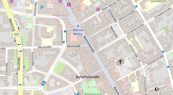 Friseur auf Satellitenbild