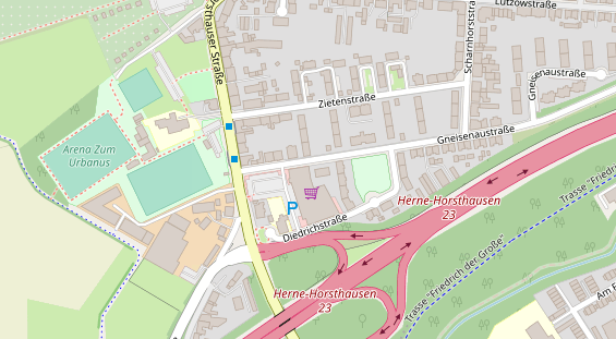 Friseur auf Satellitenbild