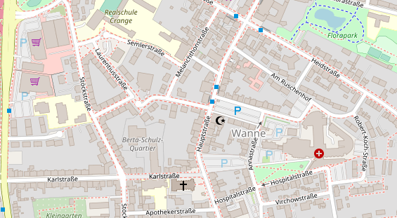 Friseur auf Satellitenbild