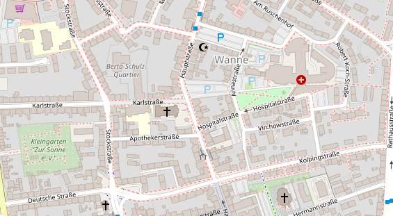 Friseur auf Satellitenbild