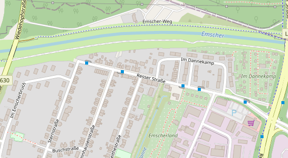 Friseur auf Satellitenbild