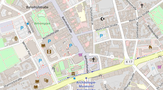 Friseur auf Satellitenbild