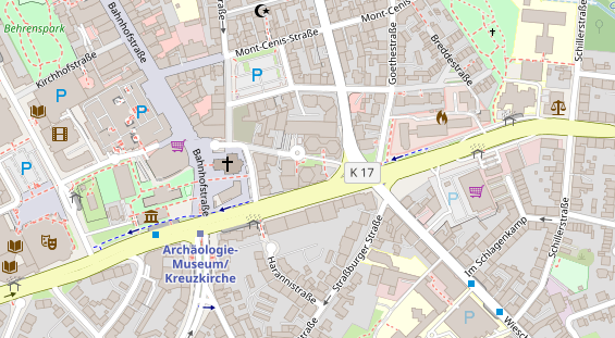 Friseur auf Satellitenbild