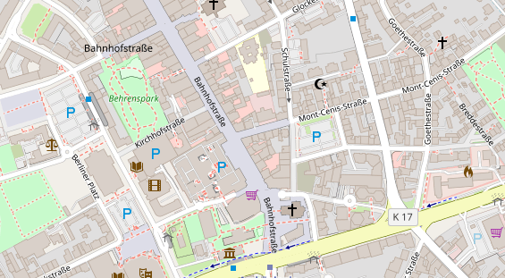 Friseur auf Satellitenbild