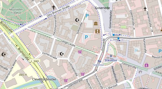 Friseur auf Satellitenbild