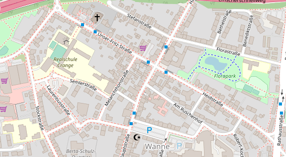 Friseur auf Satellitenbild