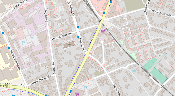 Friseur auf Satellitenbild