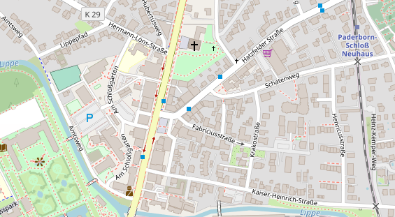 Friseur auf Satellitenbild