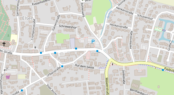 Friseur auf Satellitenbild