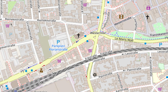 Friseur auf Satellitenbild