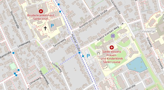 Friseur auf Satellitenbild